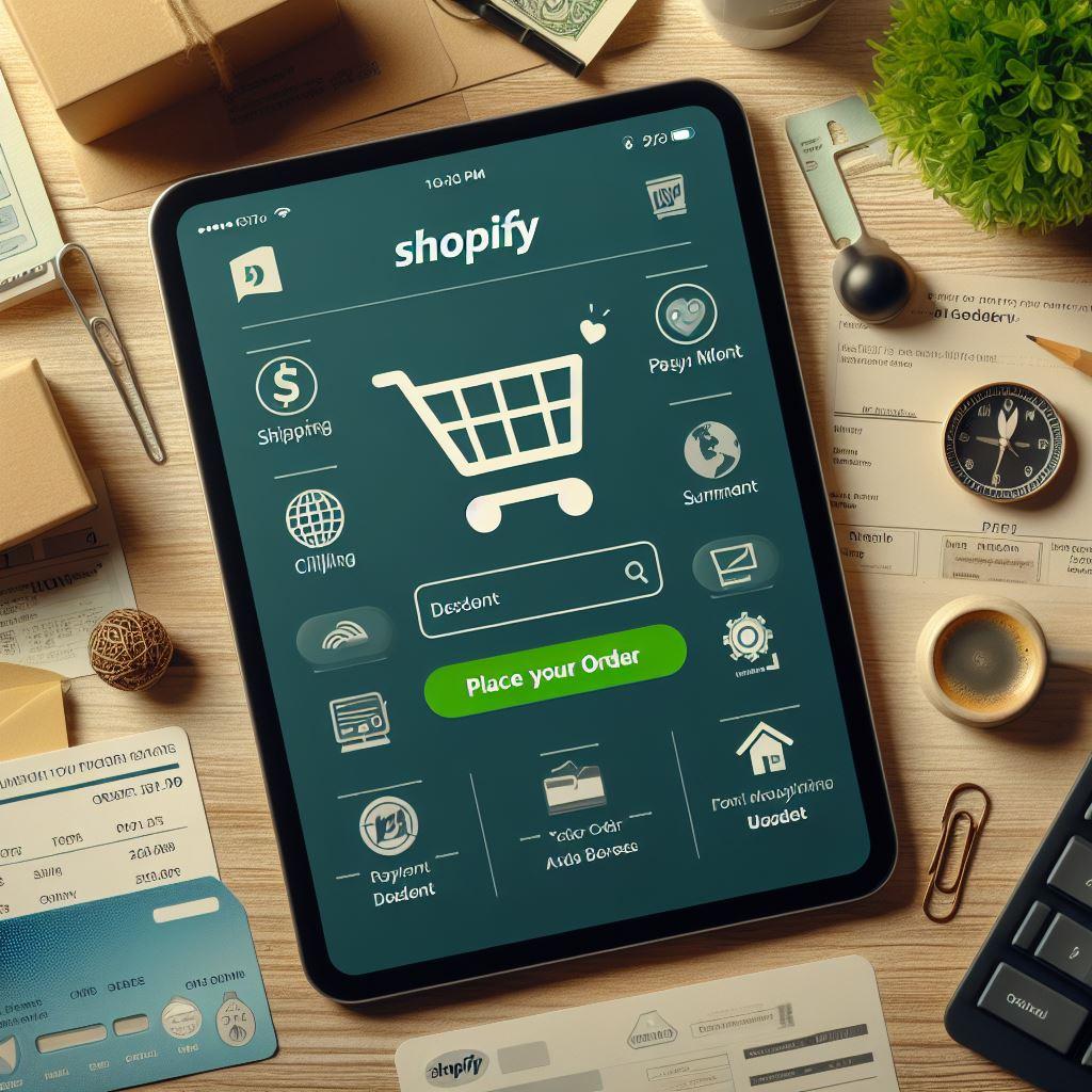A screenshot of shopify checkout page. A seamless checkout process plays an important role in conversion of visitors into customers.