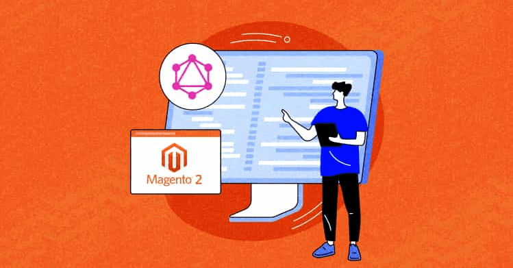 An image elaborating the integration of GraphQL and Magento 2.